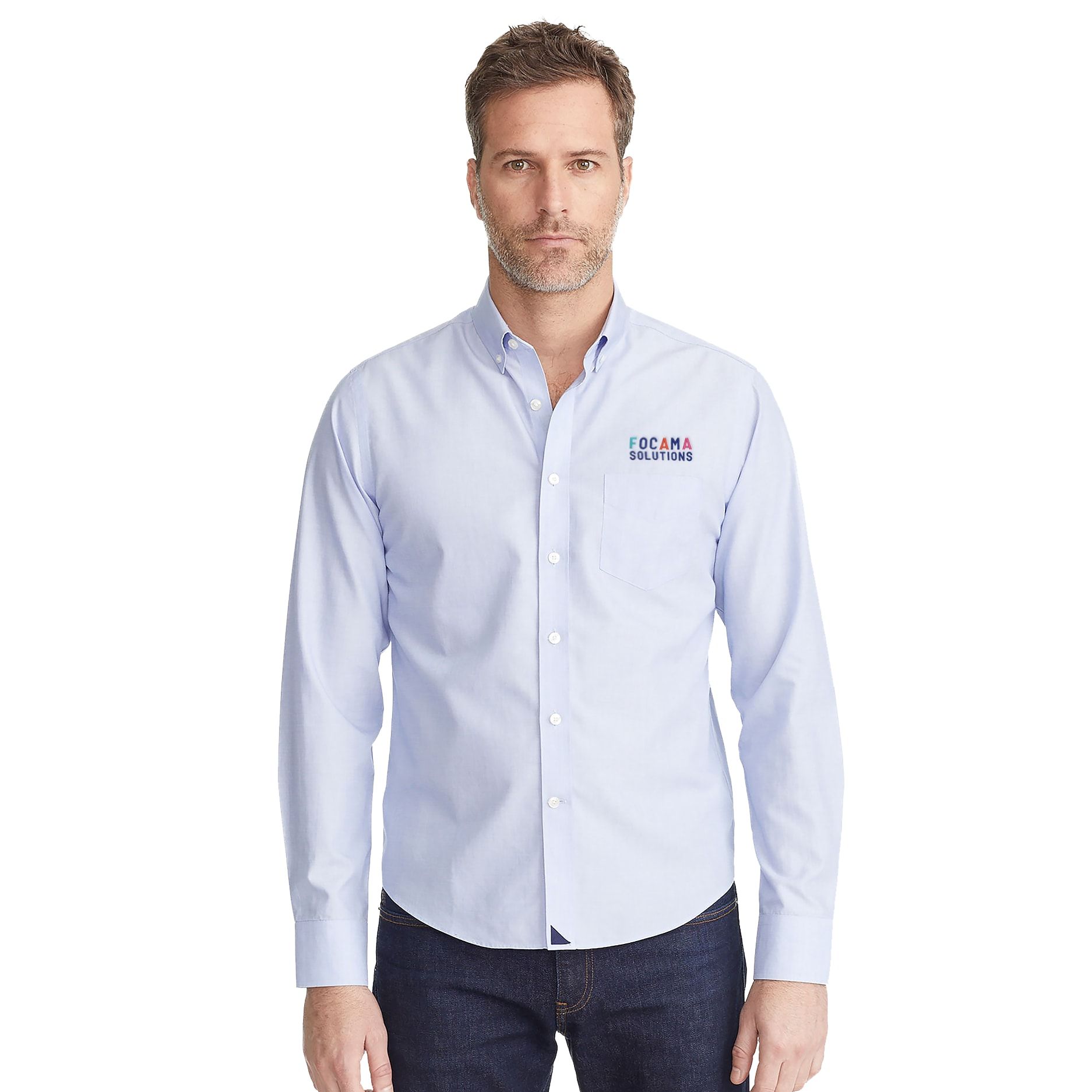 UNTUCKit Men's Hillside Select Long Sleeve Button Up Dress Shirt - Wrinkle Free