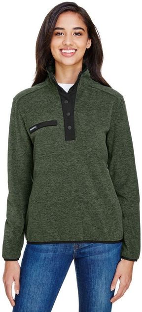 Dri Duck Aspen Melange Mountain Fleece Pullover Jacket