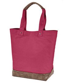 Authentic Pigment 100% Cotton Canvas Resort Tote Bag - 11.5"W x 15"H x 6.75"D