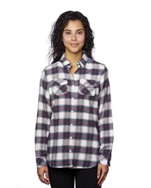 Burnside Ladies' Plaid Boyfriend Flannel Shirt