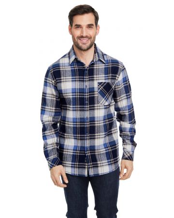 Burnside Woven Plaid Flannel With Biased Pocket  Long-Sleeve Shirt