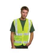 Bayside Mesh Safety Vest - Lime