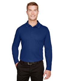 Devon & Jones CrownLux Performance™ Men's Plaited Long Sleeve Polo