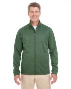 Devon & Jones Men's Newbury Colorblock Melange Fleece Full-Zip