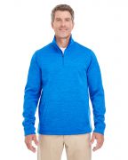 Devon & Jones Men's Newbury Melange Fleece Quarter-Zip