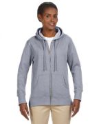 econscious Ladies' Organic/Recycled Heathered Fleece Full-Zip Hooded Sweatshirt