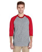 Gildan Adult Unisex Heavy 100% USA Cotton™ 5.3 oz 3/4-Raglan Sleeve T-Shirt