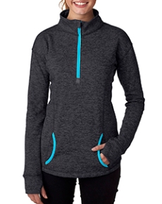 J America Ladies' Cosmic Fleece Quarter-Zip