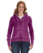 J America Ladies' Zen Full-Zip Fleece Hooded Sweatshirt