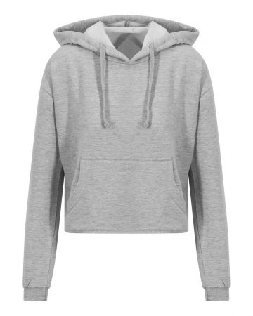 Just Hoods By AWDis Ladies' Girlie Cropped Hooded Fleece with Pocket