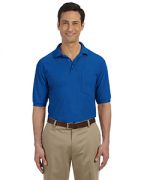 Harriton Men's 5.6-ounce. Easy Blend Polo with�Pocket