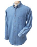 Harriton Men's 6.5-ounce. Long-Sleeve Denim Shirt