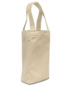 OAD 10oz Cotton Canvas Single Bottle Wine Tote Bag - 3" x 10.5" x 3"