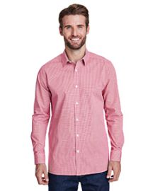 Artisan Collection by Reprime Men's Microcheck Gingham Long-Sleeve Cotton Shirt