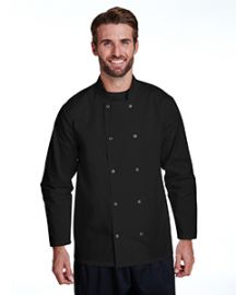 Artisan Collection by Reprime Unisex Studded Front Long-Sleeve Chef's Coat