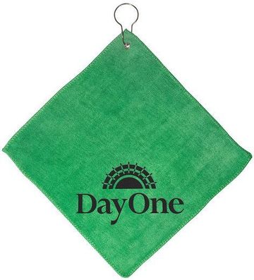 Microfiber Golf Towel With Grommet And Hook 12" w x 12" h