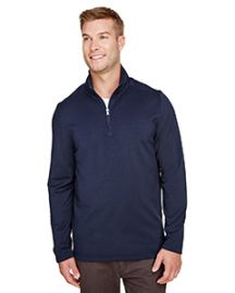 UltraClub Men's Coastal Pique Fleece Quarter-Zip