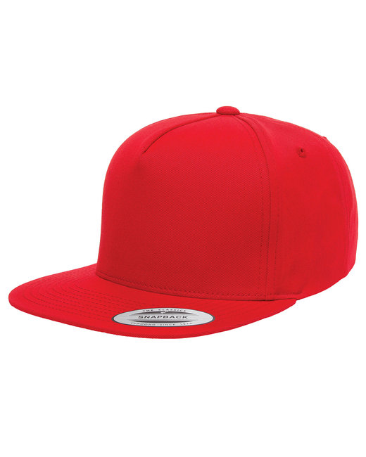 Yupoong Adult Unisex 5-Panel Structured High-Profile Cotton Twill Snapback Cap