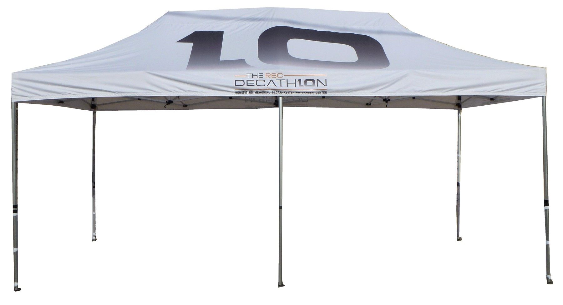 Pop-Up Tent in White With Steel Frame (Full Digital Print on Top an Sides) 10' X 20'