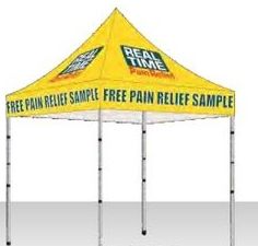 Pop-Up Tent  (Full Digital Print on Top an Sides) 8 x8 with Steel Frame