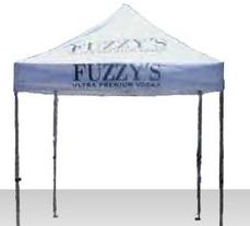 Pop-Up Tent in White (Full Digital Print on Top an Sides) with steel frame - 8 x8
