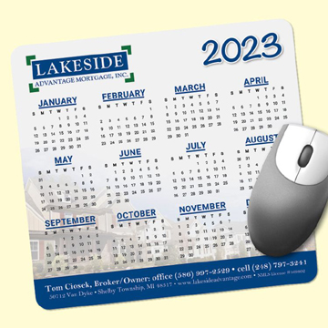 ynex DuraTec 7.5 x 8 Hard Surface 12 Month Calendar Mouse Pad