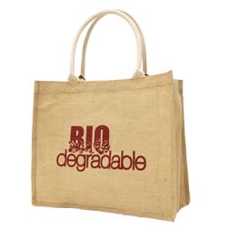 Recycled Jute Shopper Tote Bag - 16" x 14" x 6"