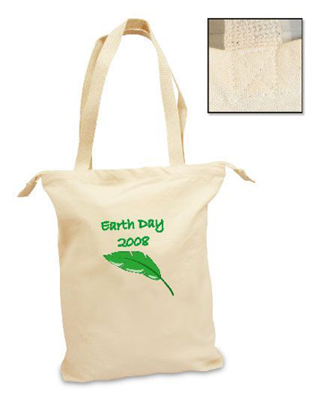 Organic Cotton Eco Tote Bag - 14" x 16" x 3"