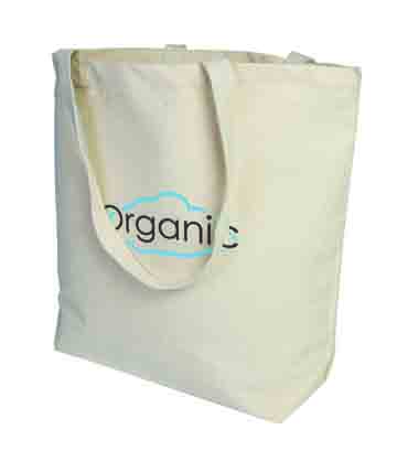 Organic Cotton Super Tote Bag - 19"W × 16"H × 5"D
