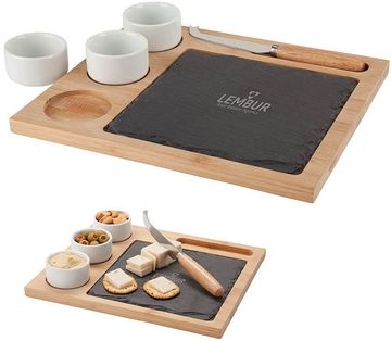 Masia 6-Piece Cheese Set - 11" W x 1.875" H x 9.5" D